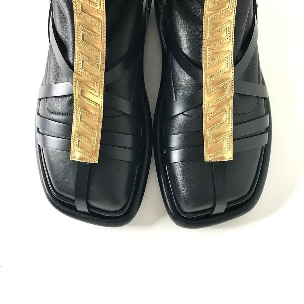 NIB Louis Vuitton A/W 2021 Runway Fornasetti LV Monogram Knee High Boots 37